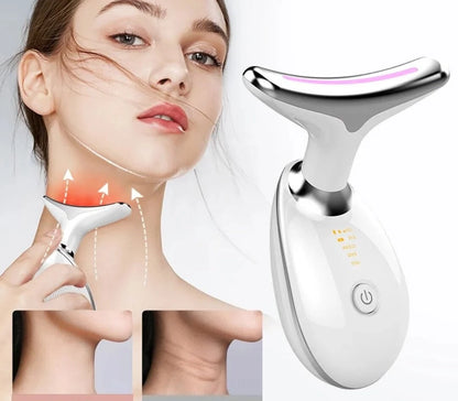 Appareil de massage et soin du cou à LED – raffermissant et anti-rides